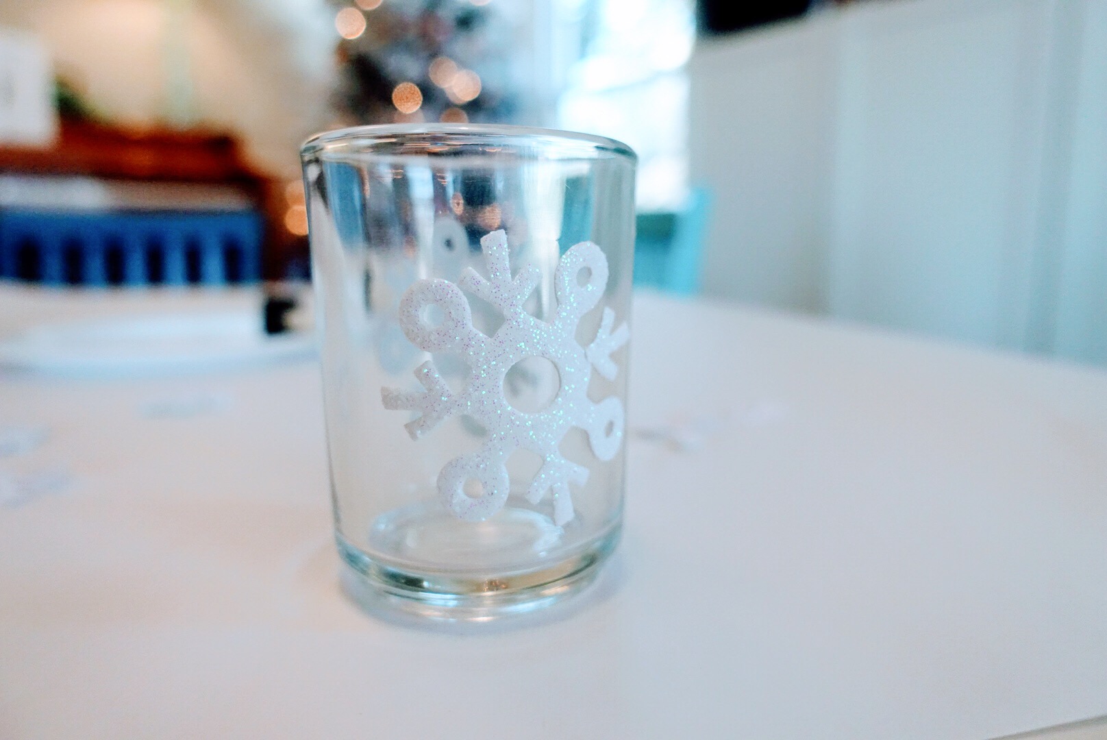 DIY Etched Votive Candle Holders Using Foam Stickers South Lumina Style
