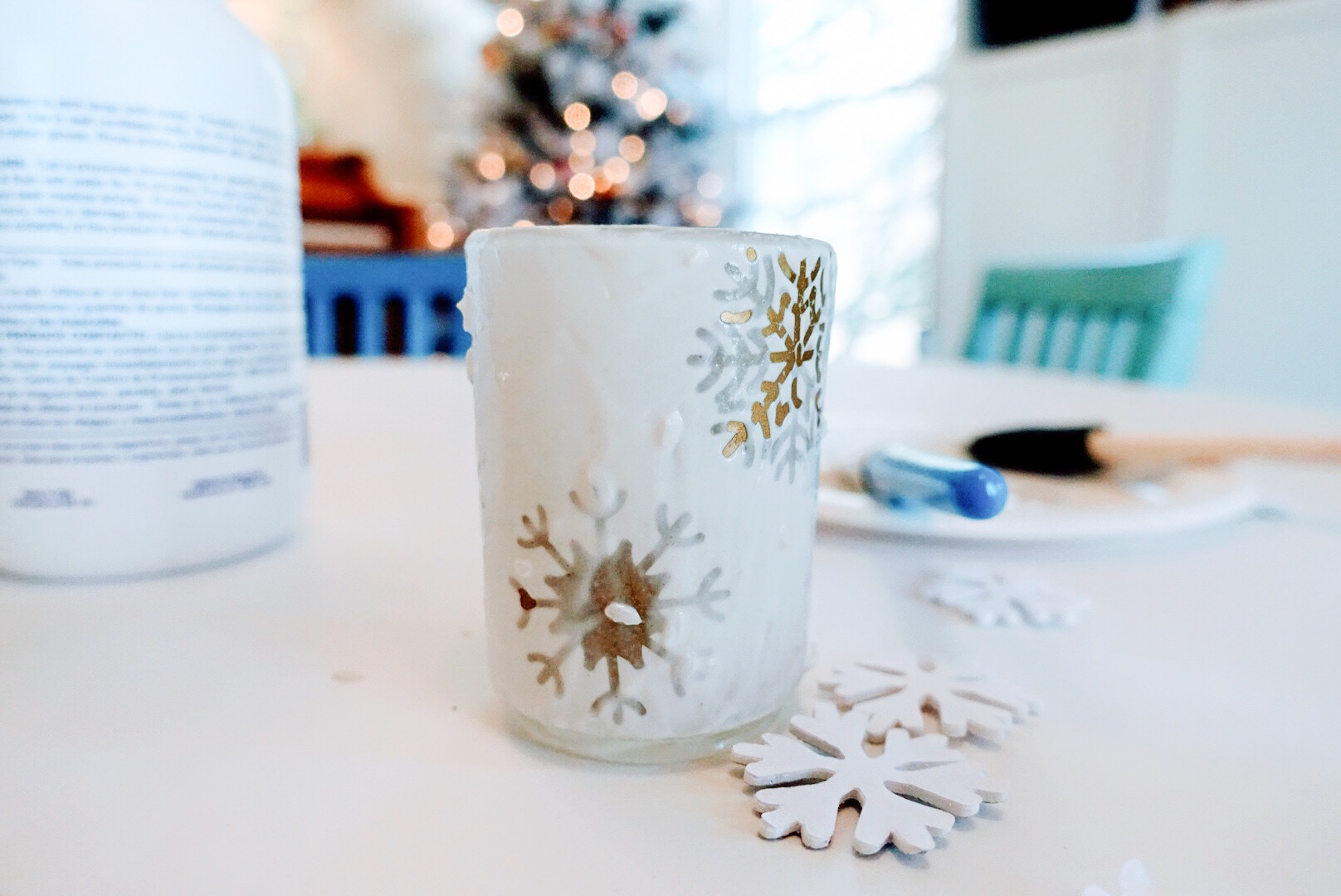 DIY Etched Votive Candle Holders Using Vinyl Decal Stickers South